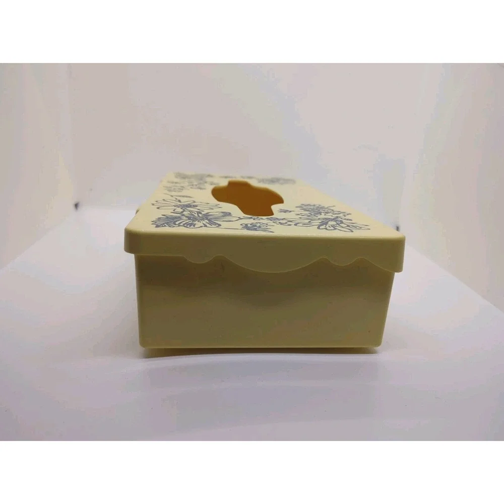 Vintage Hygiene 1960s? Blue Floral Tissue Box